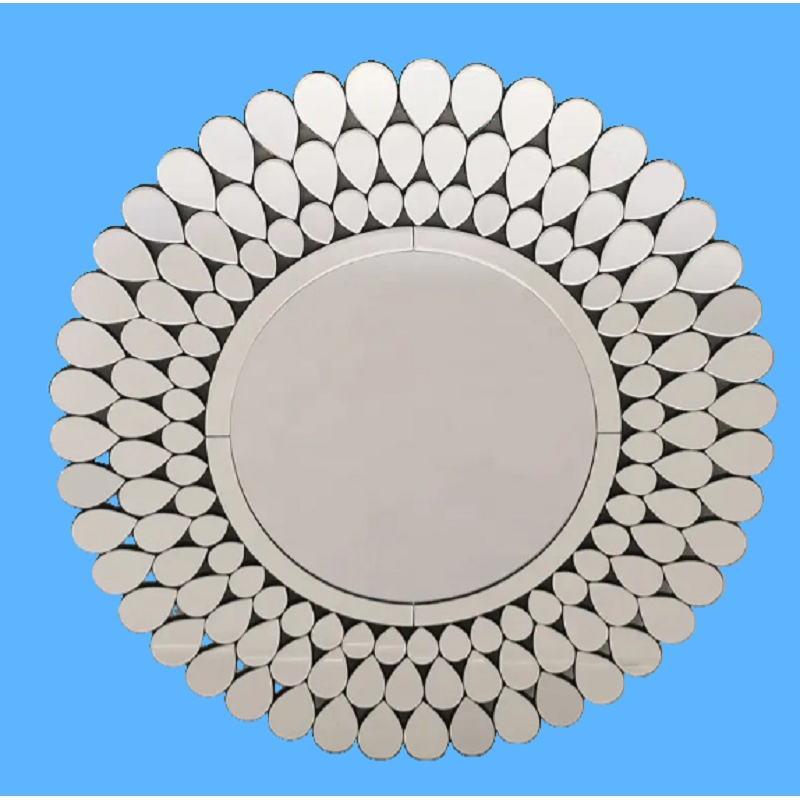 Supernalway Enterprise Brathroom Round Wall Mirror Silver Frameles Mirror